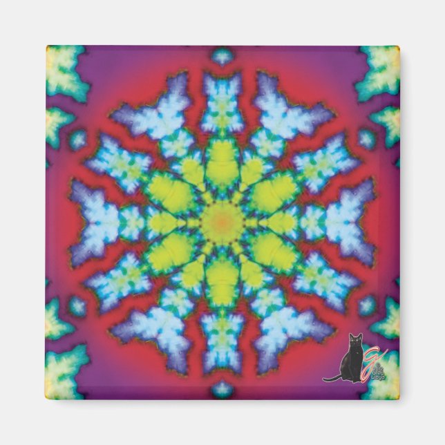 Bloom Kaleidoscope Magnet (Vorne)