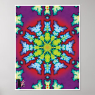Bloom Kinetic Collage Kaleidoscope Poster