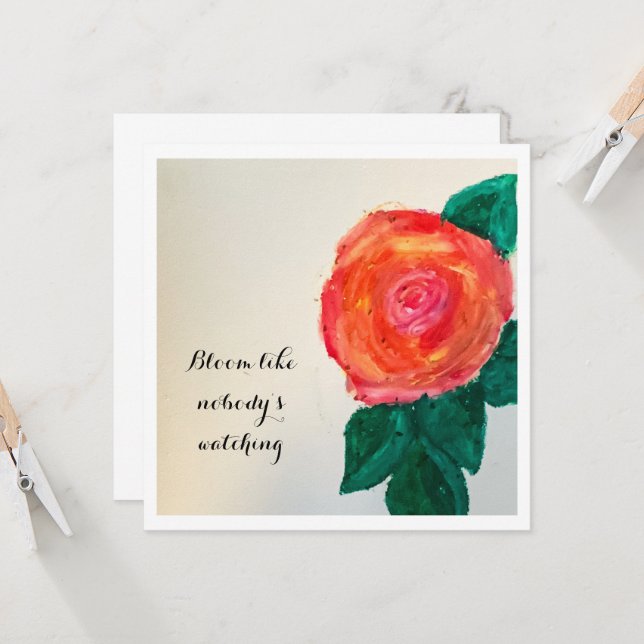 Bloom Like Nobody’s Watching (Vorderseite/Rückseite Beispiel)