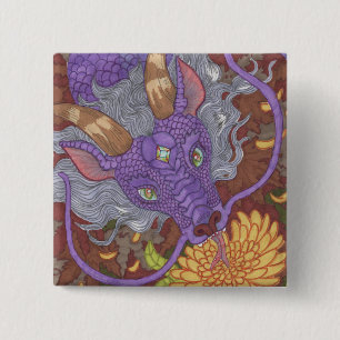 Bloom Lila Dragon Button