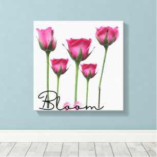 "Bloom" - Minimalistische Leinwand Mauer Kunst mit