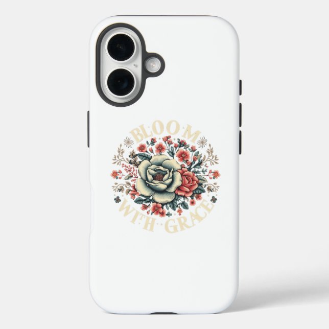Bloom mit Grace Floral Design Case-Mate iPhone Hülle (Rückseite)