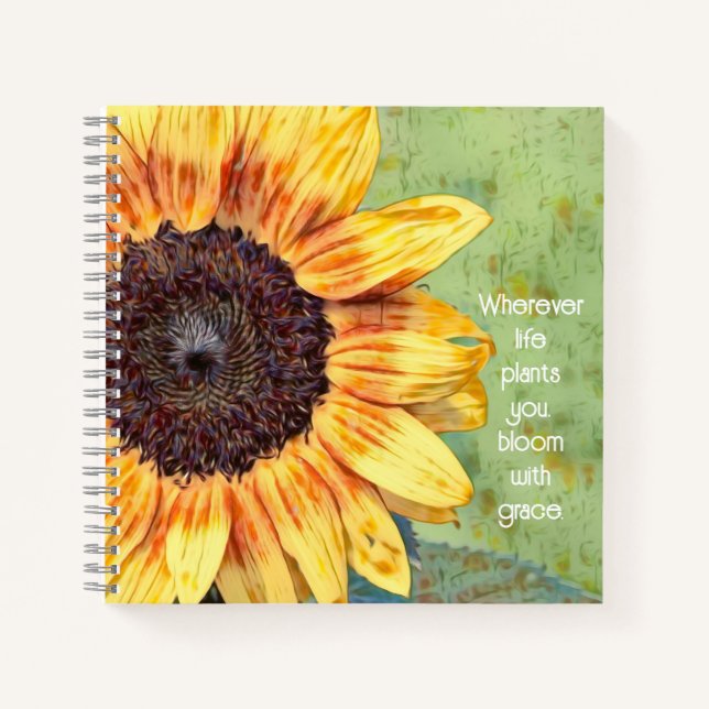 Bloom mit Grace Notebook Notizbuch (Vorderseite)
