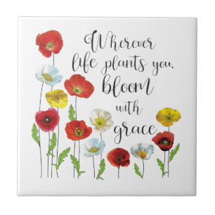 Bloom mit grace-Poppy-Blume Fliese