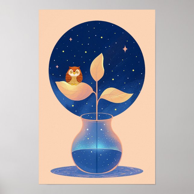 Bloom Mystic Night Owl Garden Poster (Vorne)
