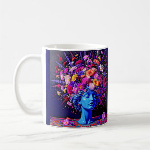 "Bloom of Eternity" - ein farbiges surreales Portr Kaffeetasse