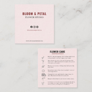 Bloom & Petal Flower Studio Visitenkarte