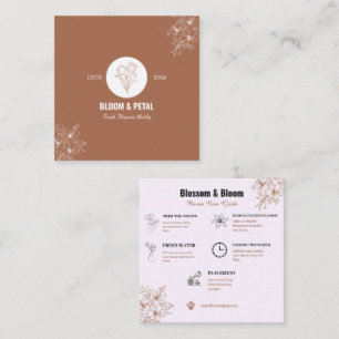 Bloom & Petal Rustic Flower Shop Karte