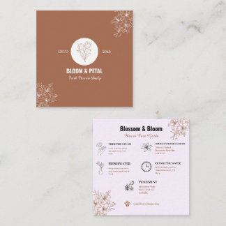 Bloom & Petal Rustic Flower Shop Karte