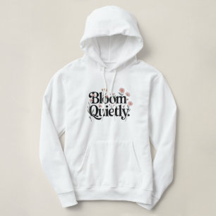 Bloom Quietly Damen Hoodie Minimale Ästhetik Q