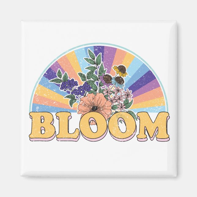 Bloom Retro Floral Magnet (Vorne)