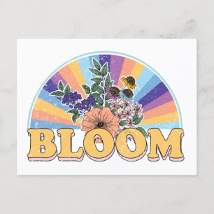 Bloom Retro Floral Postkarte