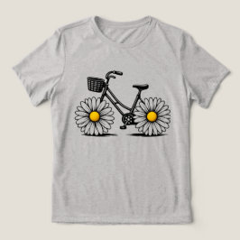 Bloom Ride Damen Abstract Fahrrad T-Shirt Tri-Blend Shirt