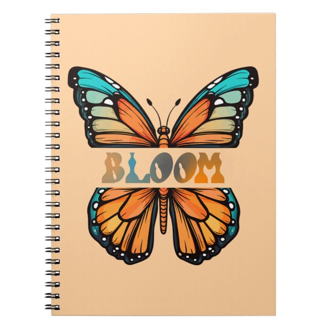 Bloom - Schmetterlingsdesign Notizblock (Vorderseite)