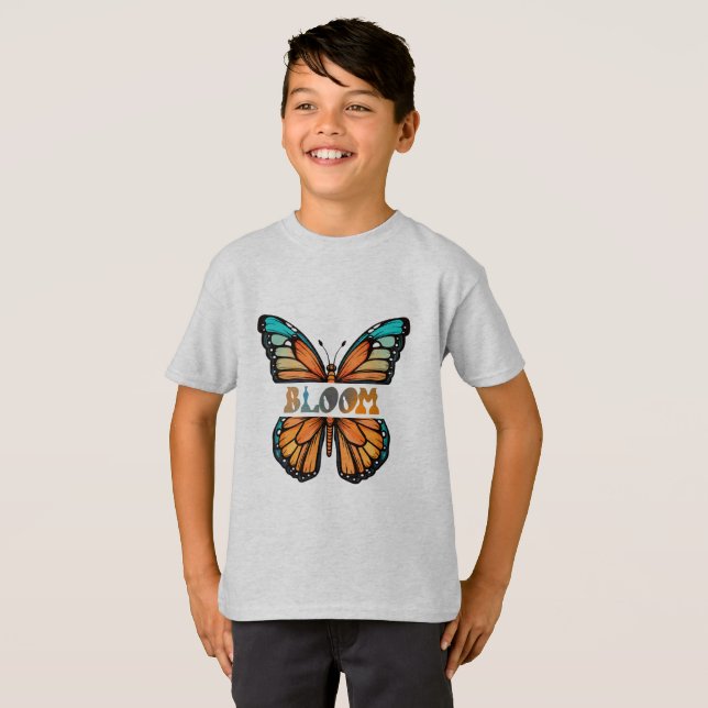Bloom - Schmetterlingsdesign T-Shirt (Vorne ganz)