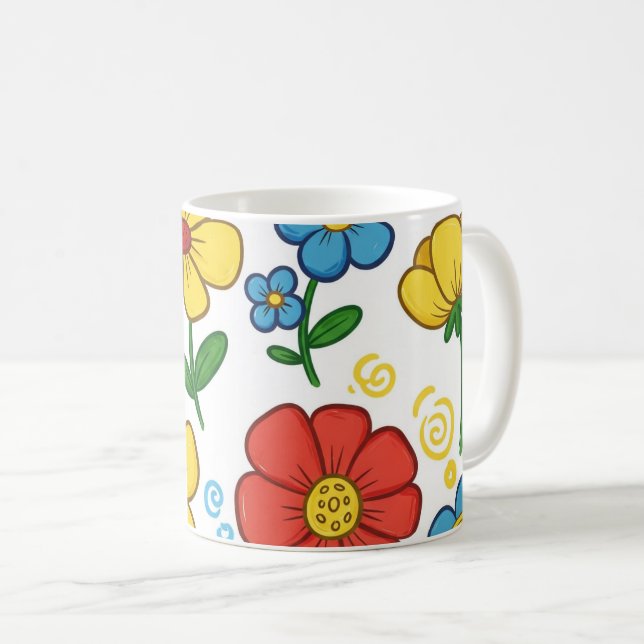 Bloom & Sip Blumen-Tasse  Kaffeetasse (VorderseiteRechts)