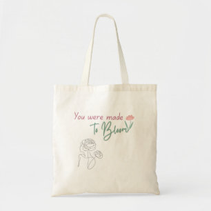 Bloom-Tasche Tasche mit floralem Zitat