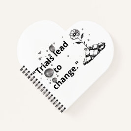 Bloom Through Trials – Strength from the Cracks Notizbuch