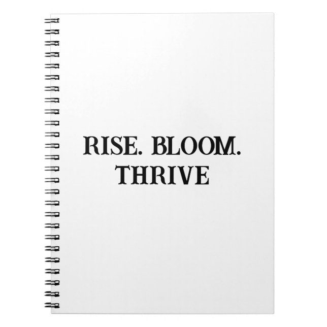 Bloom und Thrive Motivierend Notebook Notizblock (Vorderseite)