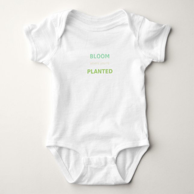 Bloom where you are Planted Hoodie & Tasse - Inspi Baby Strampler (Vorderseite)
