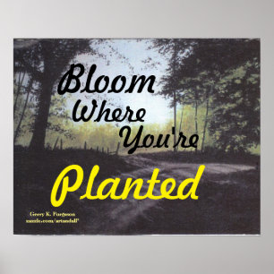 "BLOOM where you are PLANTED" POSTER