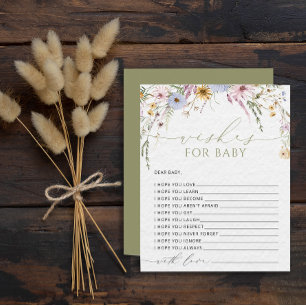 Bloom Wildblume Rustic Baby Showspiele Wünsche