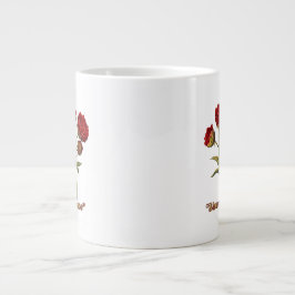 Bloom With Grace Floral | Elegant Botanical Quote Jumbo-Tasse