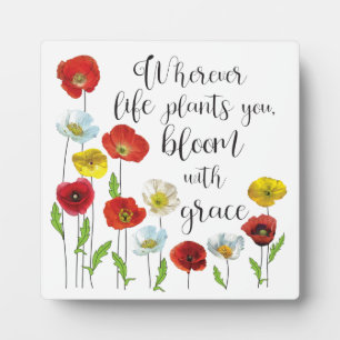 Bloom with grace - Poppy flowers Fotoplatte