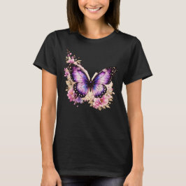 Bloom With Grace Schmetterling Blumen Frauen T-Shi T-Shirt
