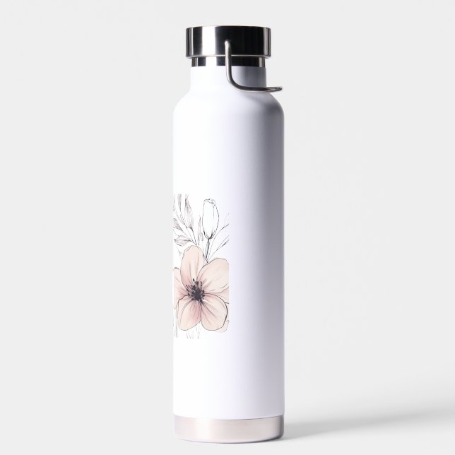 🌸 Bloom with Grace 🌿 Trinkflasche (Links)