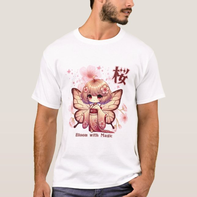 Bloom with Magic - Kawaii Sakura Fairy T-Shirt (Vorderseite)