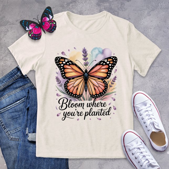 Bloom, wo du Planet Monarch Butterfly Shirt bist (Von Creator hochgeladen)