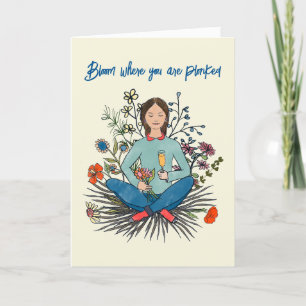 Bloom, wo du plonken gürtelmädchenhaften Spaß Dankeskarte