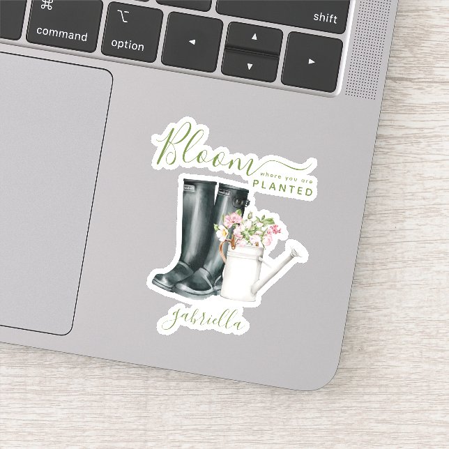 Bloom, wo Sie gepflanzt Inspiration Zitat Aufkleber (Detail)
