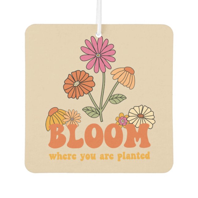 Bloom Wo Sie gepflanzt sind Autolufterfrischer (Vorderseite)