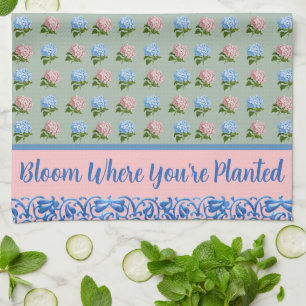 Bloom, wo Sie gepflanzte Pastel-Blume sind Geschirrtuch