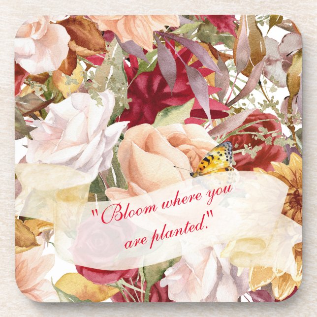 BLOOM, WO SIE PLANEN GETRÄNKEUNTERSETZER (Vorderseite)