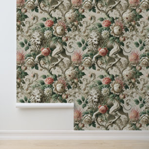 Bloombound Sentinel - Gothic Floral Design Tapete
