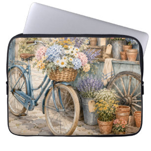 Bloomcore-Blumenmarkt-Fahrrad Laptopschutzhülle
