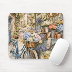 Bloomcore-Blumenmarkt-Fahrrad Mousepad