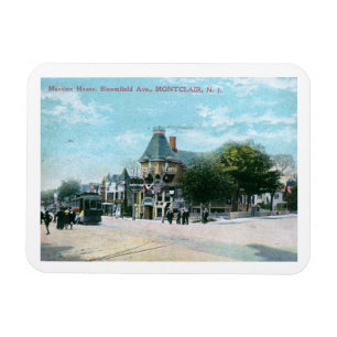 Bloomfield Ave., Montclair NJ 1908 im Vintage-Stil Magnet