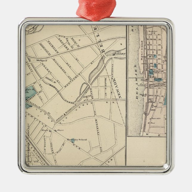 Bloomfield, NJ Silbernes Ornament (Vorne)