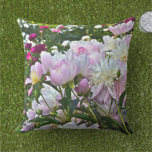 BLOOMIERENDE PEONIEN OUTDOOR ACCENT PILLOW KISSEN FÜR DRAUßEN