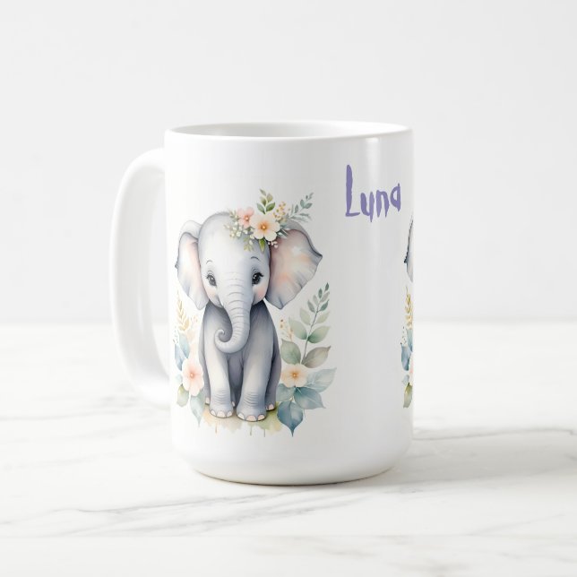 Blooming Baby Elephant Kaffeetasse (Vorderseite Links)