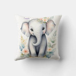 Blooming Baby Elephant Kissen