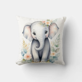 Blooming Baby Elephant Kissen