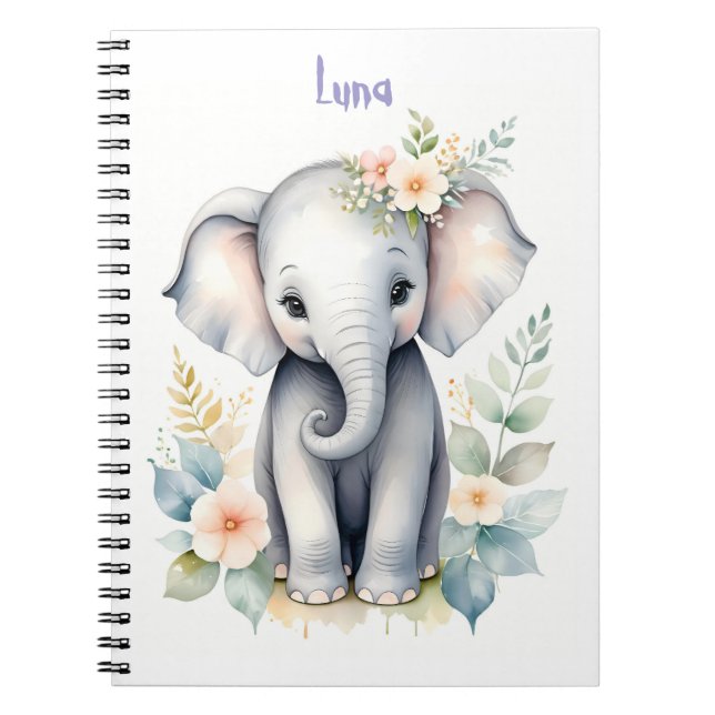 Blooming Baby Elephant Notizblock (Vorderseite)