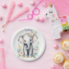 Blooming Baby Elephant Pappteller