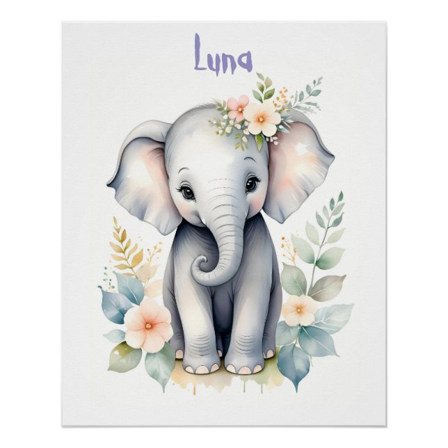 Blooming Baby Elephant Poster (Vorderseite)