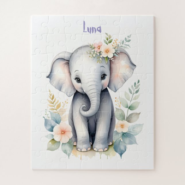 Blooming Baby Elephant Puzzle (Vertikal)